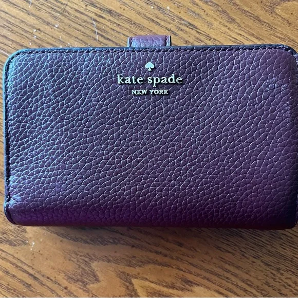 Kate Spade Deep Purple Leather Wallet. EUC - Picture 1 of 8